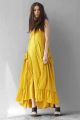  Yellow long slip dress